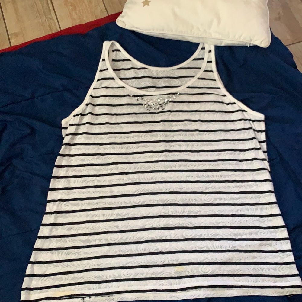 Lane Bryant 18/20 black  stripes sleeveless top